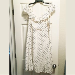 NWOT Plus size flowy black polka dots dress! 1X🚨